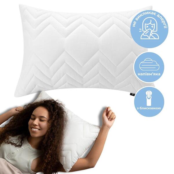 Подушка NORDIC COMFORT+ TM IDEIA 40 x 60 см з блискавкою - зображення 1
