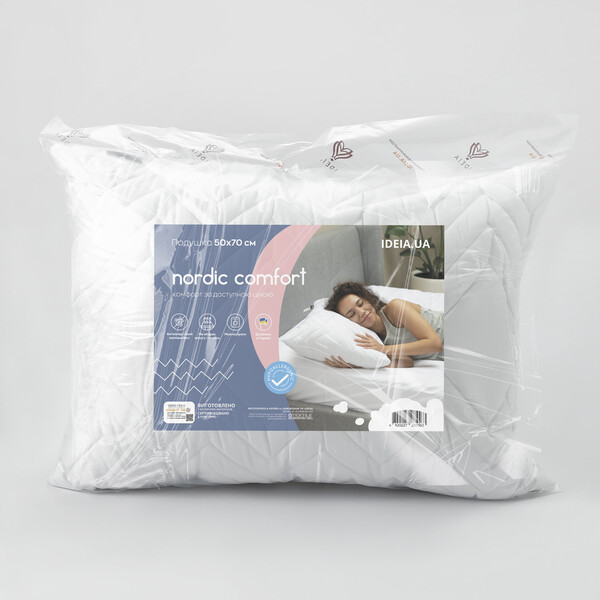 Подушка NORDIC COMFORT+ TM IDEIA 40 x 60 см з блискавкою - зображення 2
