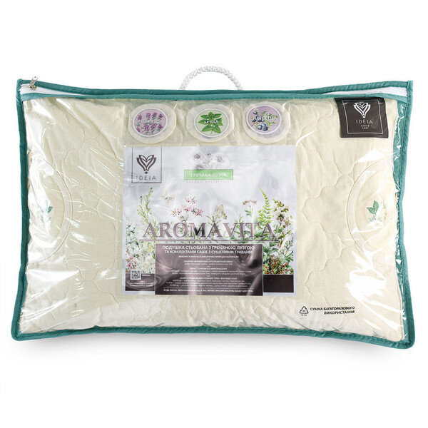 Подушка ортопедична Aromavita з гречаною лузгою ТМ IDEIA 50 x 70 см - зображення 3
