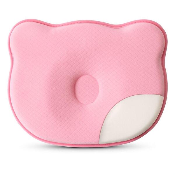 Подушка ортопедична дитяча BabyComfort 27 x 22 x 3 см, з ефектом пам’яті, рожева у формі ведмедика, ТМ PAPAELLA - зображення 19