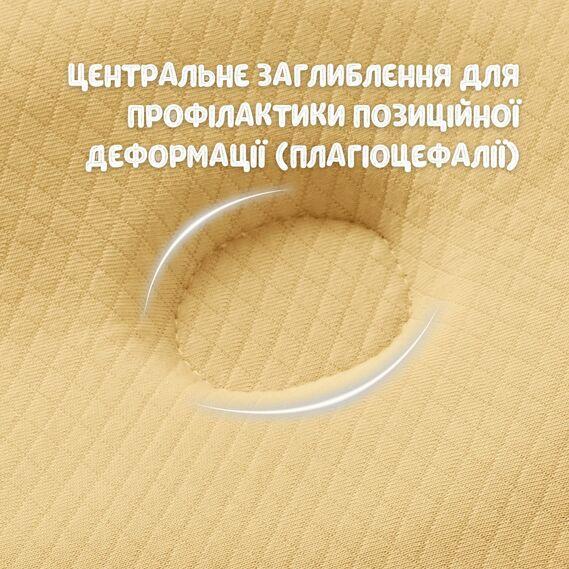 Подушка ортопедична дитяча BabyComfort 27 x 22 x 3 см, з ефектом пам’яті, жовта у формі ведмедика, ТМ PAPAELLA - зображення 4