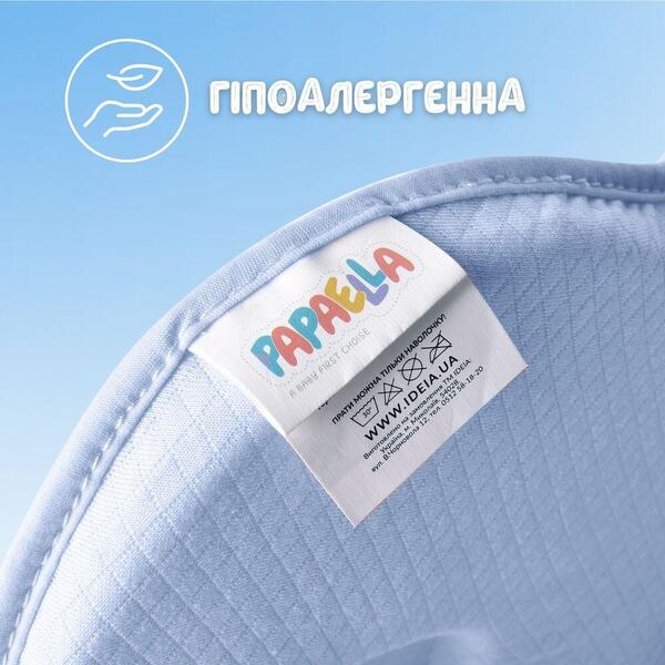 Подушка ортопедична дитяча BabyComfort 27 x 22 x 3 см, з ефектом пам’яті, блакитна у формі ведмедика, ТМ PAPAELLA - зображення 18