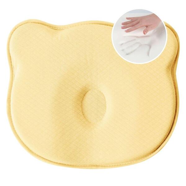 Подушка ортопедична дитяча BabyComfort 27 x 22 x 3 см, з ефектом пам’яті, жовта у формі ведмедика, ТМ PAPAELLA - зображення 10