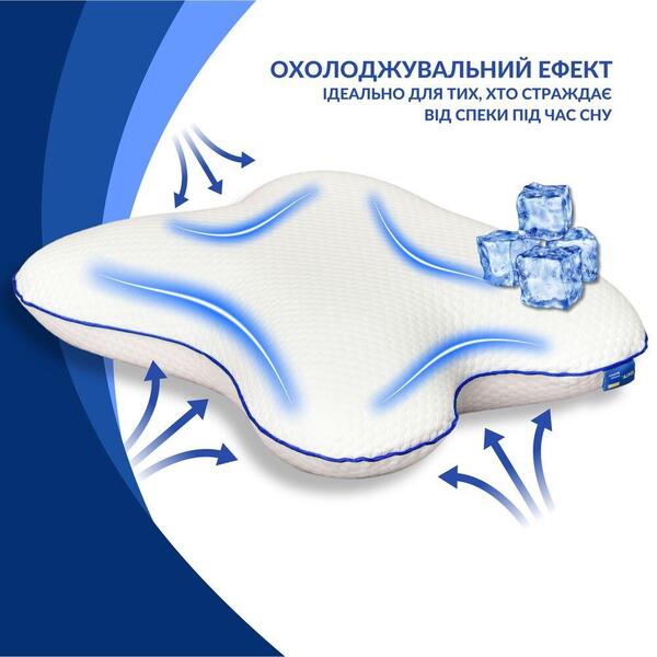 Подушка ортопедична MEMORY FOAM IDEIA метелик 50 x 58 x 12 см з ефектом пам’яті - зображення 5