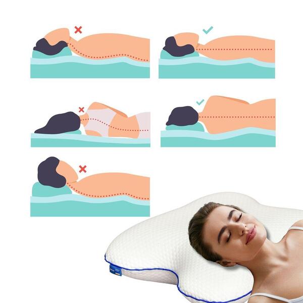 Подушка ортопедична MEMORY FOAM IDEIA метелик 50 x 58 x 12 см з ефектом пам’яті - зображення 9