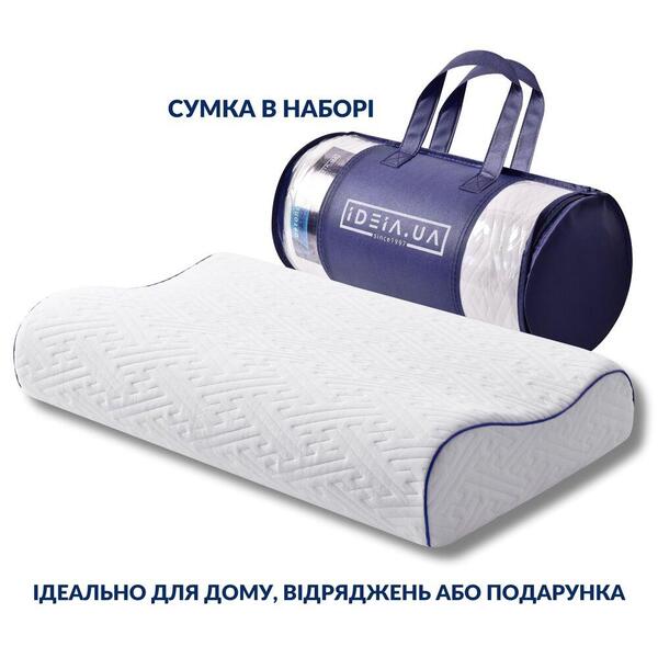 Подушка ортопедична NeckWave 60 x 40 x 11/9 см, анатомічна з ефектом пам’яті, ТМ IDEIA - зображення 19