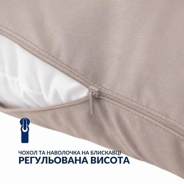 Подушка ортопедична з наволочкою для сну та відпочинку S-Form ТМ IDEIA 40 x 130 см антиалергенна з блискавкою - зображення 31