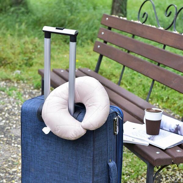 Подушка рогалик для подорожей Travel 32 x 32 см., сіра, ТМ IDEIA - зображення 6
