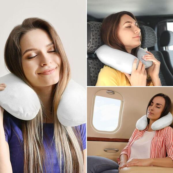 Подушка рогалик для подорожей MEMORY FOAM ТМ IDEIA 30 x 40 см - зображення 1