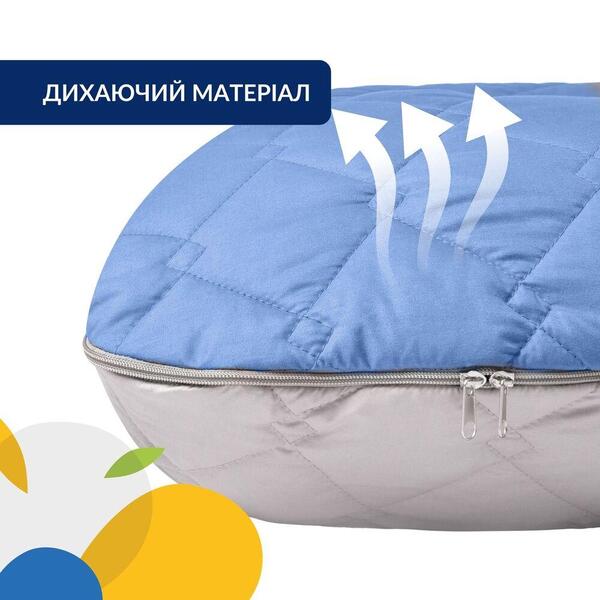 Подушка U-shape, П-подібна для сну та відпочинку з чохлом на блискавці ТМ IDEIA 140 x 75 x 20 см джинссіра - зображення 8
