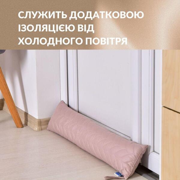 Подушка валик 15 x 90 см., декоративна, утеплювач для вікон та дверей, коса бежева, ТМ IDEIA - зображення 4