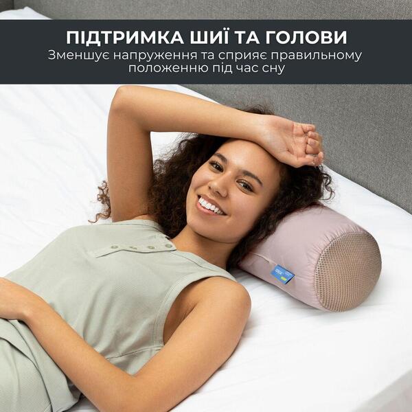 Подушка валик NORDIC COMFORT 15 x 40 см. с воздухопроницаемой вставкой, бежевая, ТМ IDEIA - изображение 18