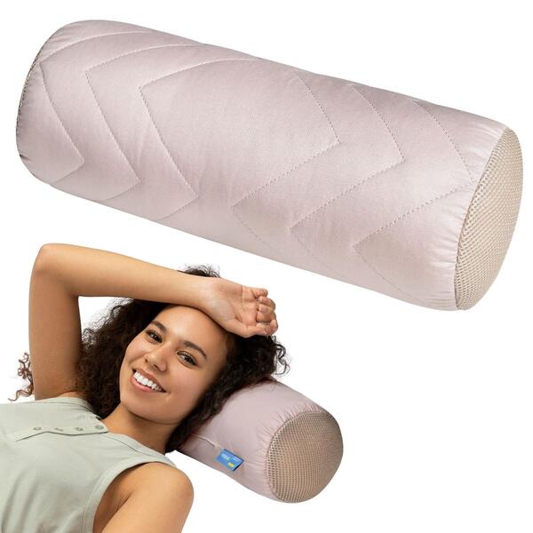 Подушка валик NORDIC COMFORT 15 x 40 см. с воздухопроницаемой вставкой, бежевая, ТМ IDEIA - изображение 8
