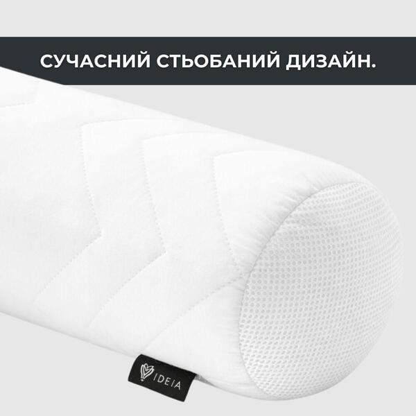 Подушка валик NORDIC COMFORT ТМ IDEIA 15 x 40 см біла - зображення 8