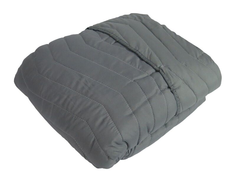 Покривало 200x220 см ArCloud ZigZag - Light grey+Gull, стьобане, двостороннє, в сумці - зображення 2