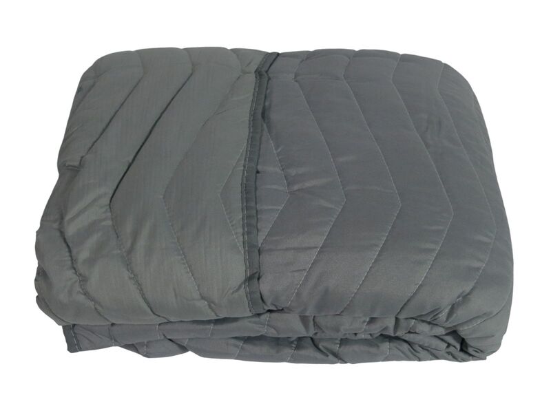 Покривало 200x220 см ArCloud ZigZag - Light grey+Gull, стьобане, двостороннє, в сумці - зображення 3
