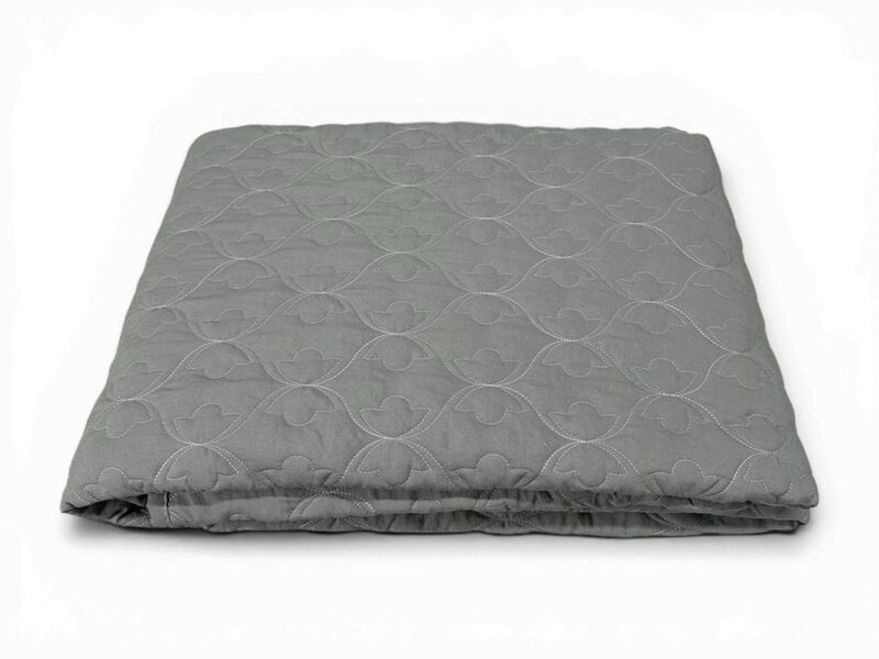 Покрывало стеганое Лелека Графит Flower 180x220 см - изображение 2
