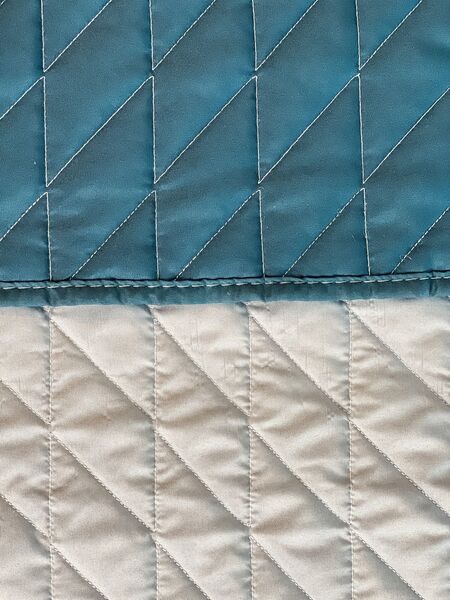 Покривало ArCloud 140 x 215 стьобане двостороннє в сумцi (Romb - Grey+Indian Teal) - зображення 9