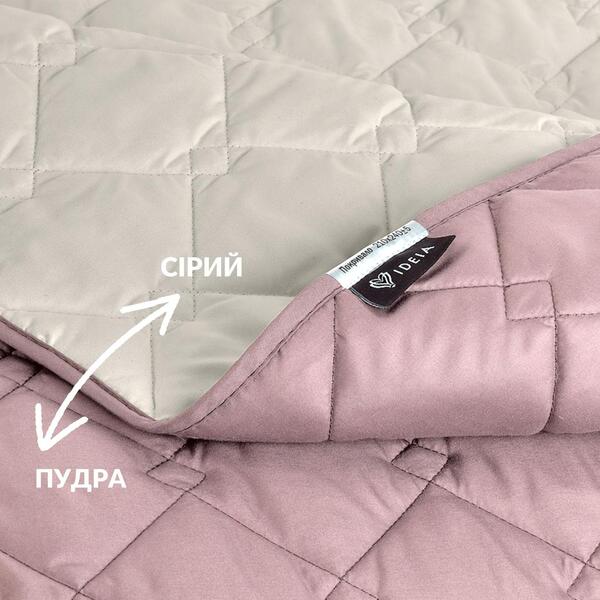 Покрывало CUBE двустороннее TM IDEIA 100 x 135 см пудра/св.серый - изображение 8