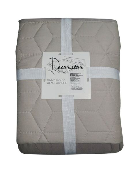 Покривало Decorator 140 x 215 паяне двостороннє (Куб сіро/коричнево-бежеве 15-3800/13-5304) - зображення 1