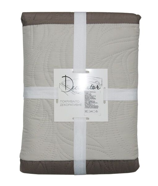 Покрывало Decorator 140x215 паянное двустороннее (Листья капучино/бежевый 17-0808/13-0401) - изображение 1