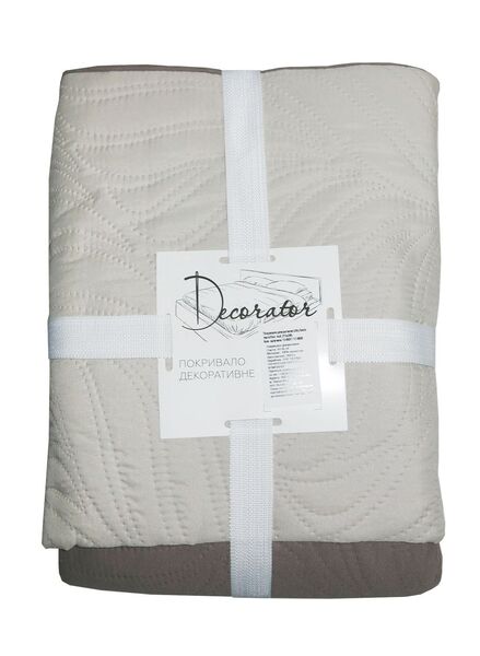 Покривало Decorator 210 x 215 двостороннє Листя беж/капучино - зображення 1