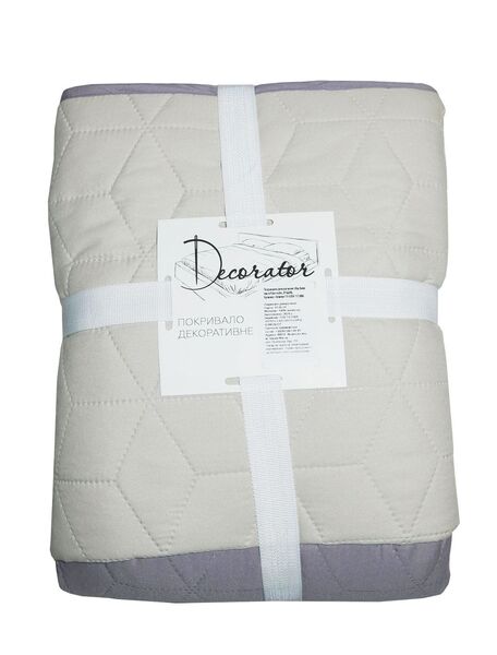 Покривало Decorator 210 x 215 двостороннє Куб бузково/бежеве - зображення 3