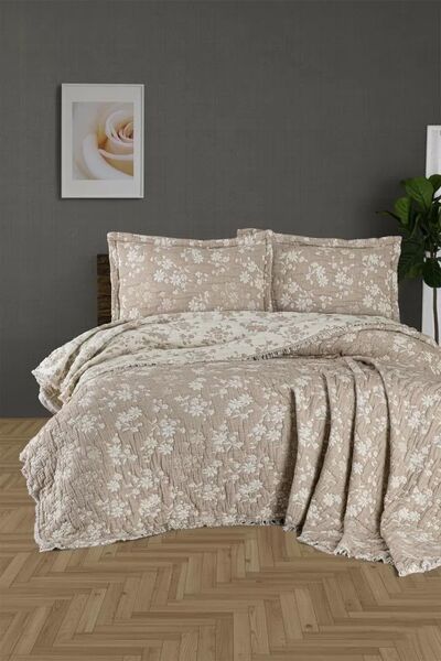 Покривало First Choice Blooming Bedspread 240 x 260+2 x 50 x 70 (Sienta Cappuccino) - зображення 2