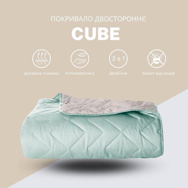 Покрывало ЛЮКС TM IDEIA 240 x 260 см мята/серый - изображение 1