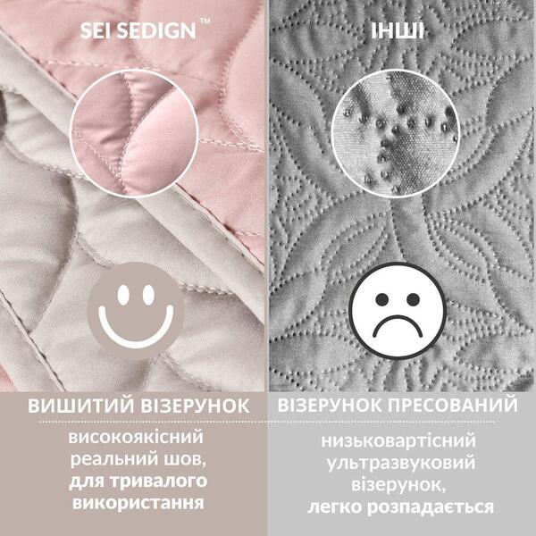 Покривало на ліжко Warmis Мікрофібра 220 x 240 см. двостороннє пудрасіре, ТМ Ідея - зображення 3