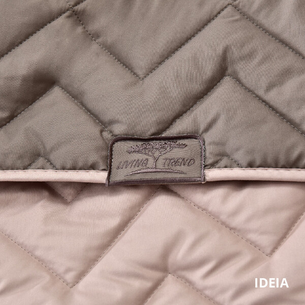 Покривало стьобане двостороннє ЛЮКС TM IDEIA 240 x 260 см сірий/беж - зображення 4