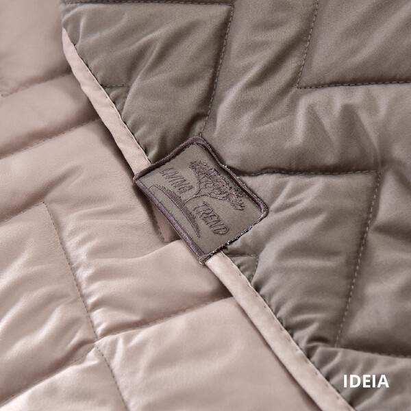Покривало стьобане двостороннє ЛЮКС TM IDEIA 240 x 260 см сірий/беж - зображення 7