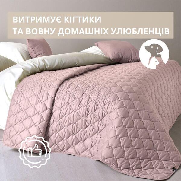 Покрывало Стиль Cube 180 x 210 пудра/св.сірий - зображення 5
