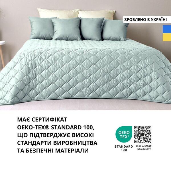 Покрывало Стиль Cube TM IDEIA 210 x 240 см мята/св.серый - изображение 8