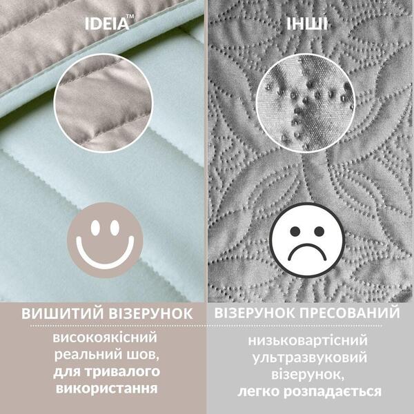 Покрывало Стиль Люкс TM IDEIA 220 x 240 см мята/св.сірий - зображення 4