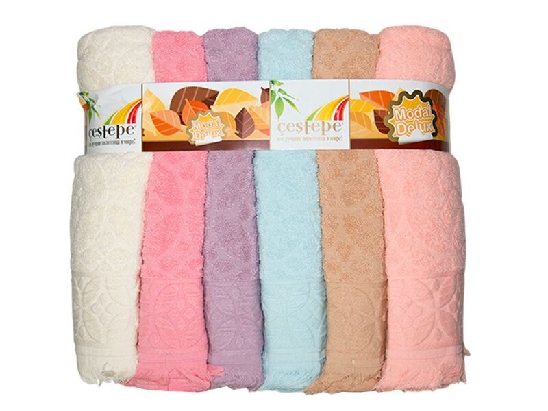 Рушники махрові Cestepe Cotton Delux Жаккард 70 x 140 (Leonardo Sacakli) - зображення 2