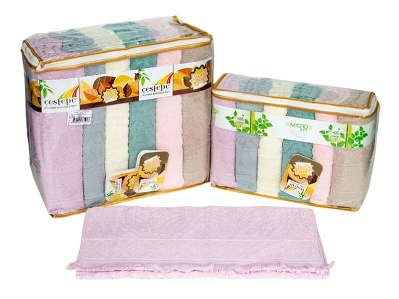 Рушники махрові жакардові Cestepe Cotton Delux 50 x 90 (Geometrik Sacakli) - зображення 1