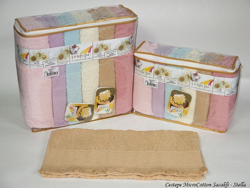 Рушники махрові жакардові Cestepe Cotton Delux 50x90 (Stella) - зображення 1