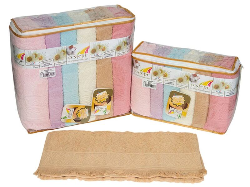 Рушники махрові жакардові Cestepe Cotton Delux 70 x 140 (Stella) - зображення 1