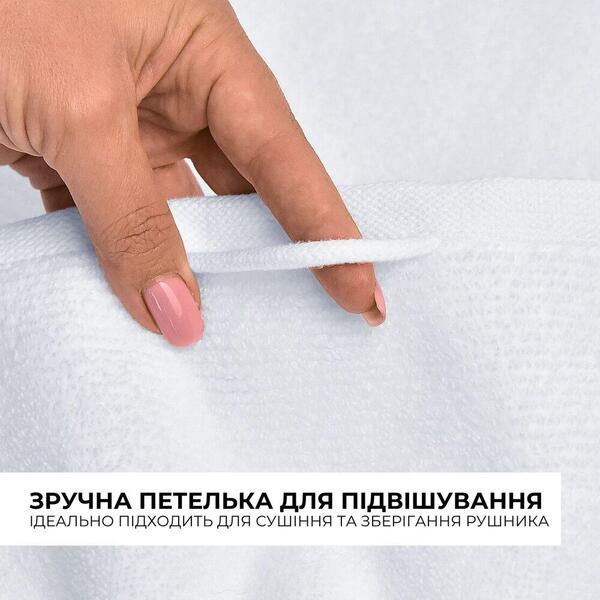 Полотенце махровое сауна, 100 x 150 см, плотность 600 гм2, белое, ТМ IDEIA - изображение 1