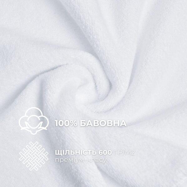 Полотенце махровое для рук и лица, 50 x 90 см, плотность 600 гм2, белое, ТМ IDEIA - изображение 5
