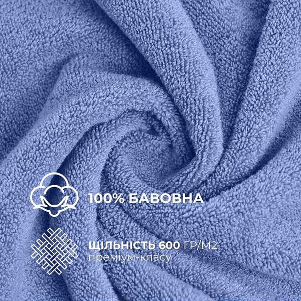 Полотенце махровое для рук и лица, 50 x 90 см, плотность 600 гм2, синее, ТМ IDEIA - изображение 3