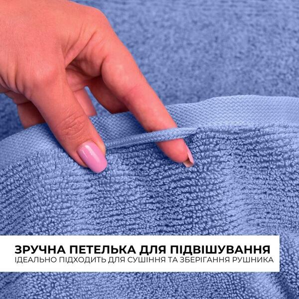 Полотенце махровое для рук и лица, 50 x 90 см, плотность 600 гм2, синее, ТМ IDEIA - изображение 4