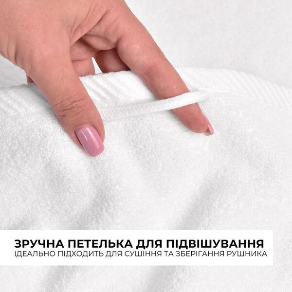 Отельное банное махровое полотенце, 70 x 140 см, плотность 550 гм2, ТМ IDEIA - изображение 4