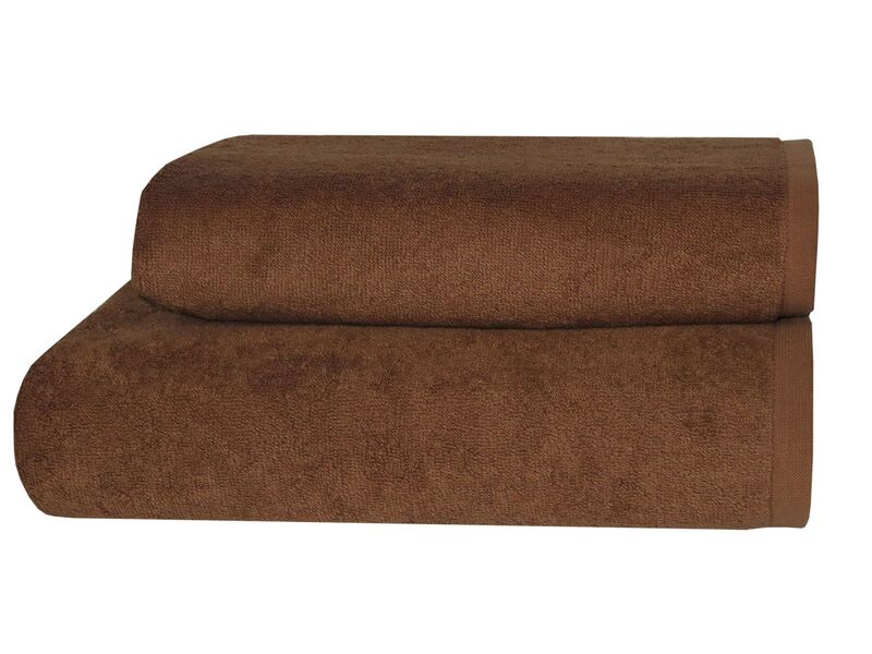 Полотенце банное махровое 70 x 140 см Parisa Flat Cotton, H-500 коричневое, ТМ Parisa Home - изображение 1