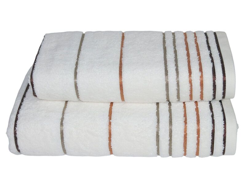 Рушник банний Parisa Stripe Cotton 70x140 см, білий D-272-02 - зображення 1