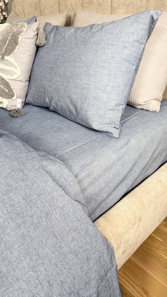 Постільна білизна Jeans Washed Cotton, варена бавовна, м’який джинсовий колір - зображення 10
