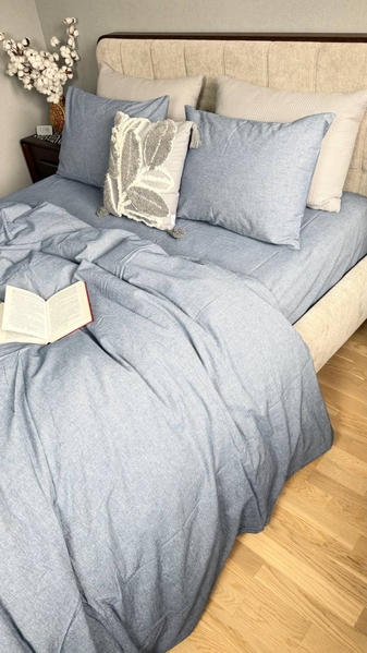 Постільна білизна Jeans Washed Cotton, варена бавовна, м’який джинсовий колір - зображення 11