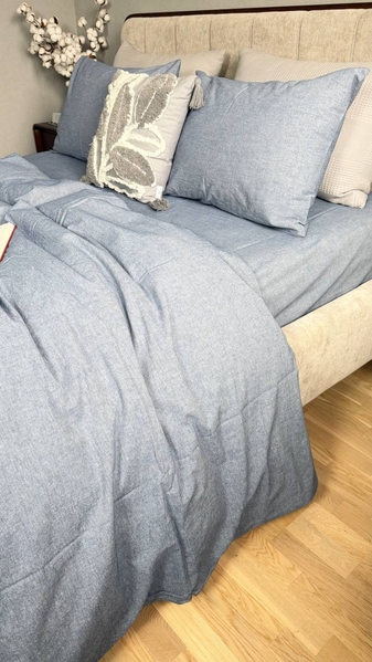 Постільна білизна Jeans Washed Cotton, варена бавовна, м’який джинсовий колір - зображення 13