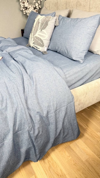 Постільна білизна Jeans Washed Cotton, варена бавовна, м’який джинсовий колір - зображення 16